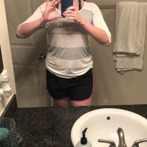 Casual gray and white shirt